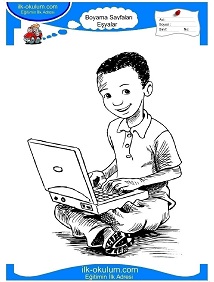 Çocuklar İçin Bilgisayar Boyama Sayfaları 